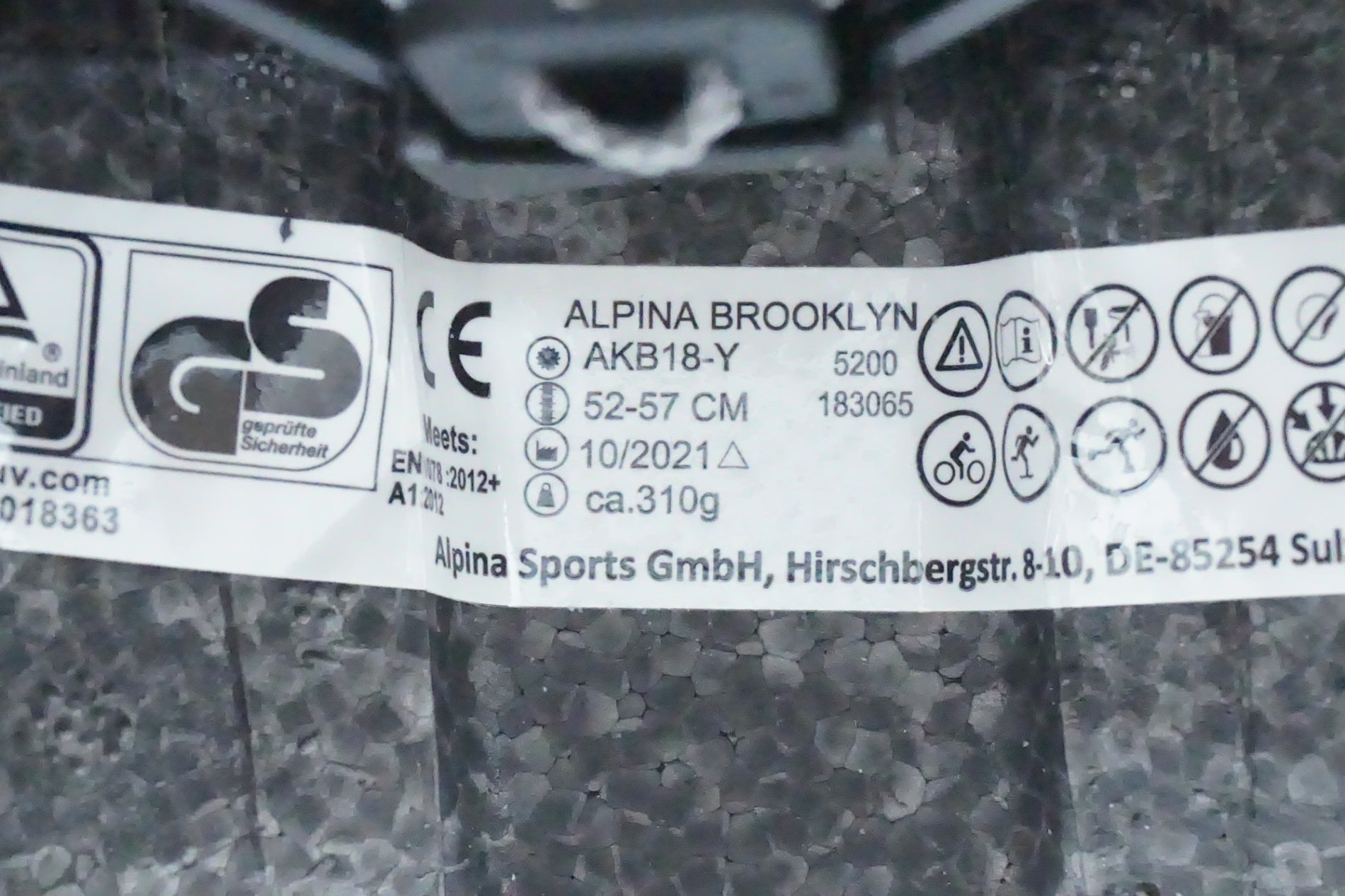 ALPINA 「アルピナ」 BROOKLYN 52-57cm ヘルメット/ 京都西院店