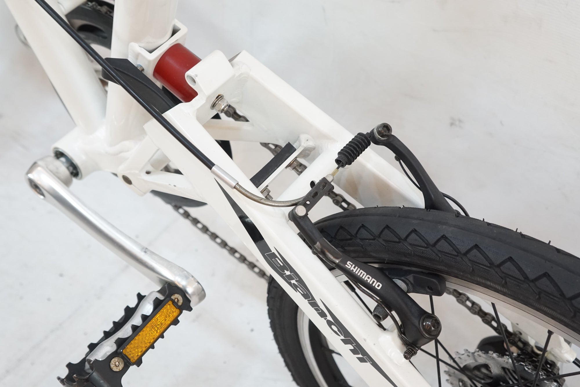 ジャンク BIANCHI 「ビアンキ」 FRETTA 18インチ 2008年頃 折り畳み自転車 / バイチャリ浦和ベース