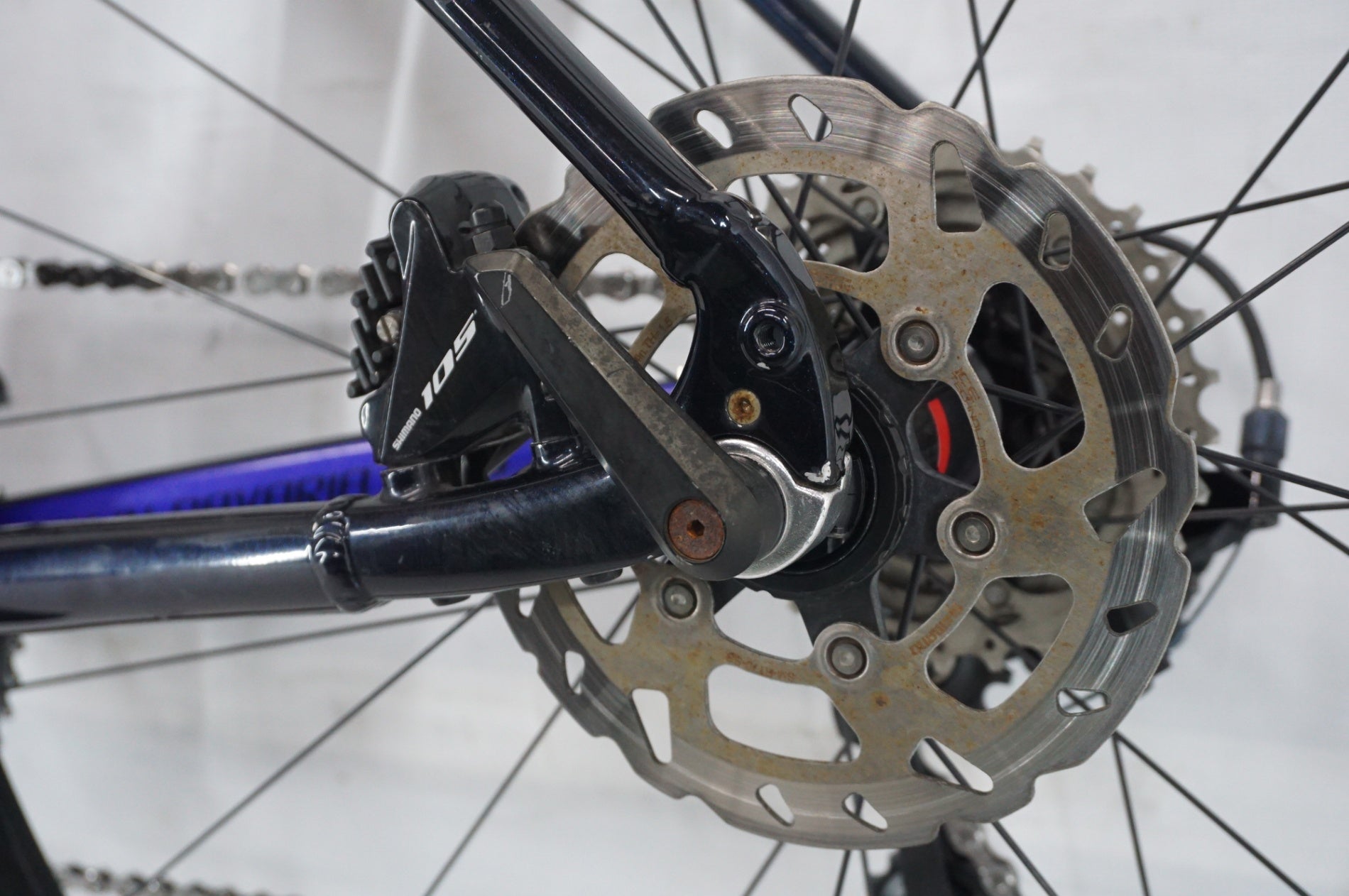 コラテック ドロミテ105 2021 傷多いですが、駆動系問題無し CORRATEC 「コラテック」 DOLOMITI DISC 105 2021年モデル ロード
