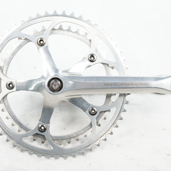 【新品】サンツアー SUPERBE PRO クランク 最終型 ジャンク SUNTOUR 「サンツアー」 SUPERBE PRO 52-42T 170mm クランク
