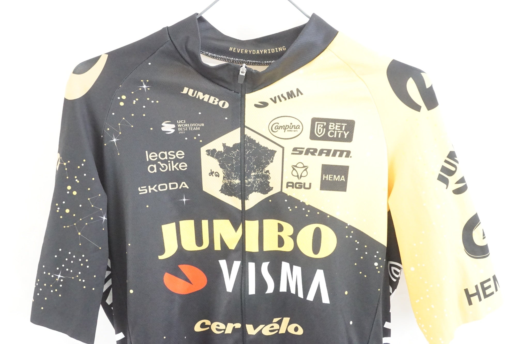 支給品 Jumbo visma 防風・サーマルベスト サイクルジャージ AGU
