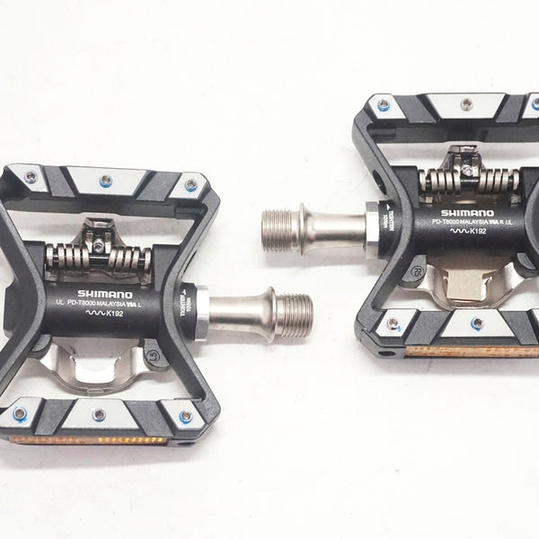 Shimano DEORE XT PD-T8000ペダル クリート付き　未使用 シマノ SHIMANO （シマノ） PD-T8000 片面SPD 片面フラット