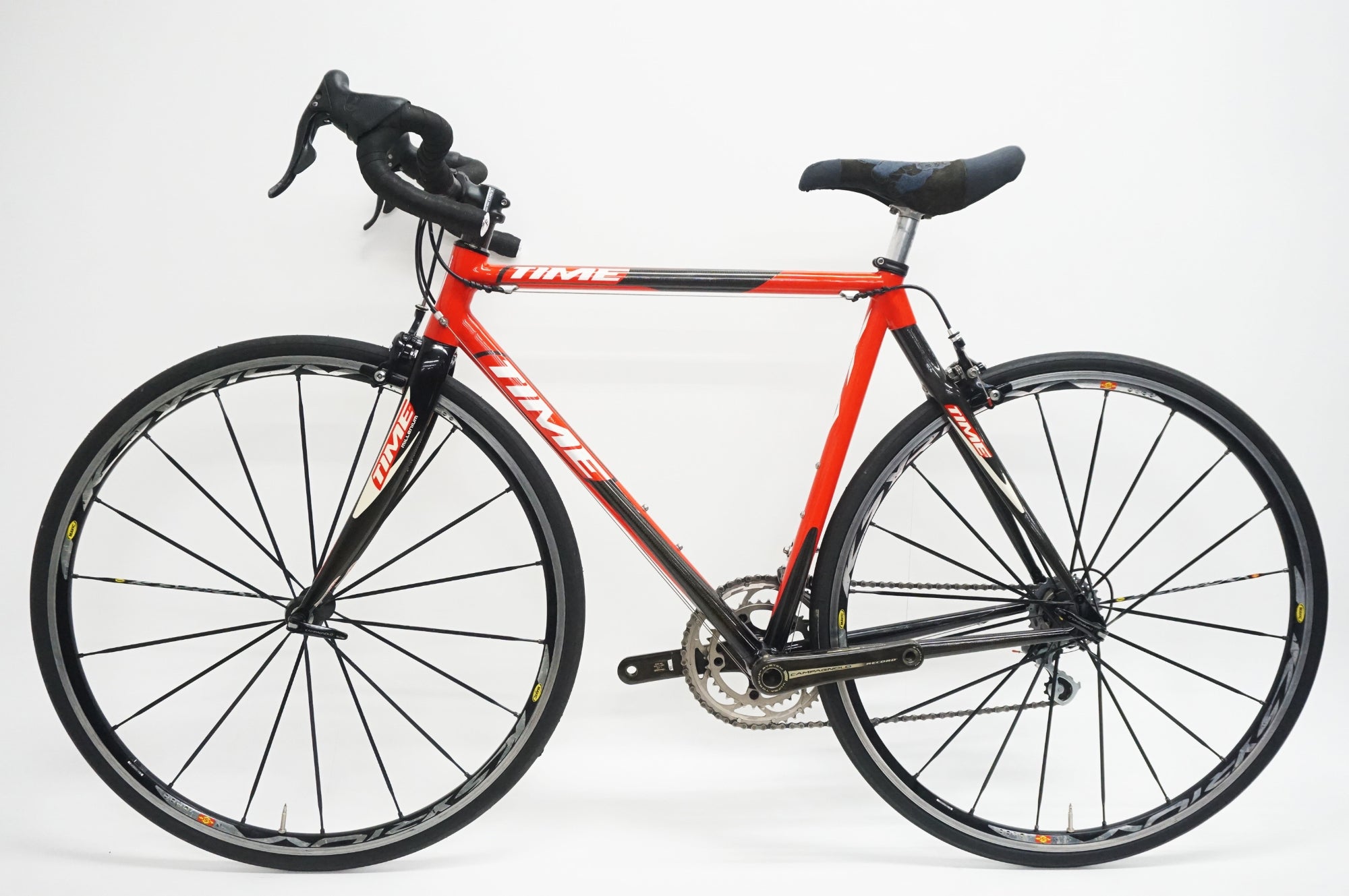 TIME VXエリートカーボン 10S 7800 デュラエース シマノ 49サイズ elite VX TIME タイム 赤黒 ロードバイクフレーム パーツ