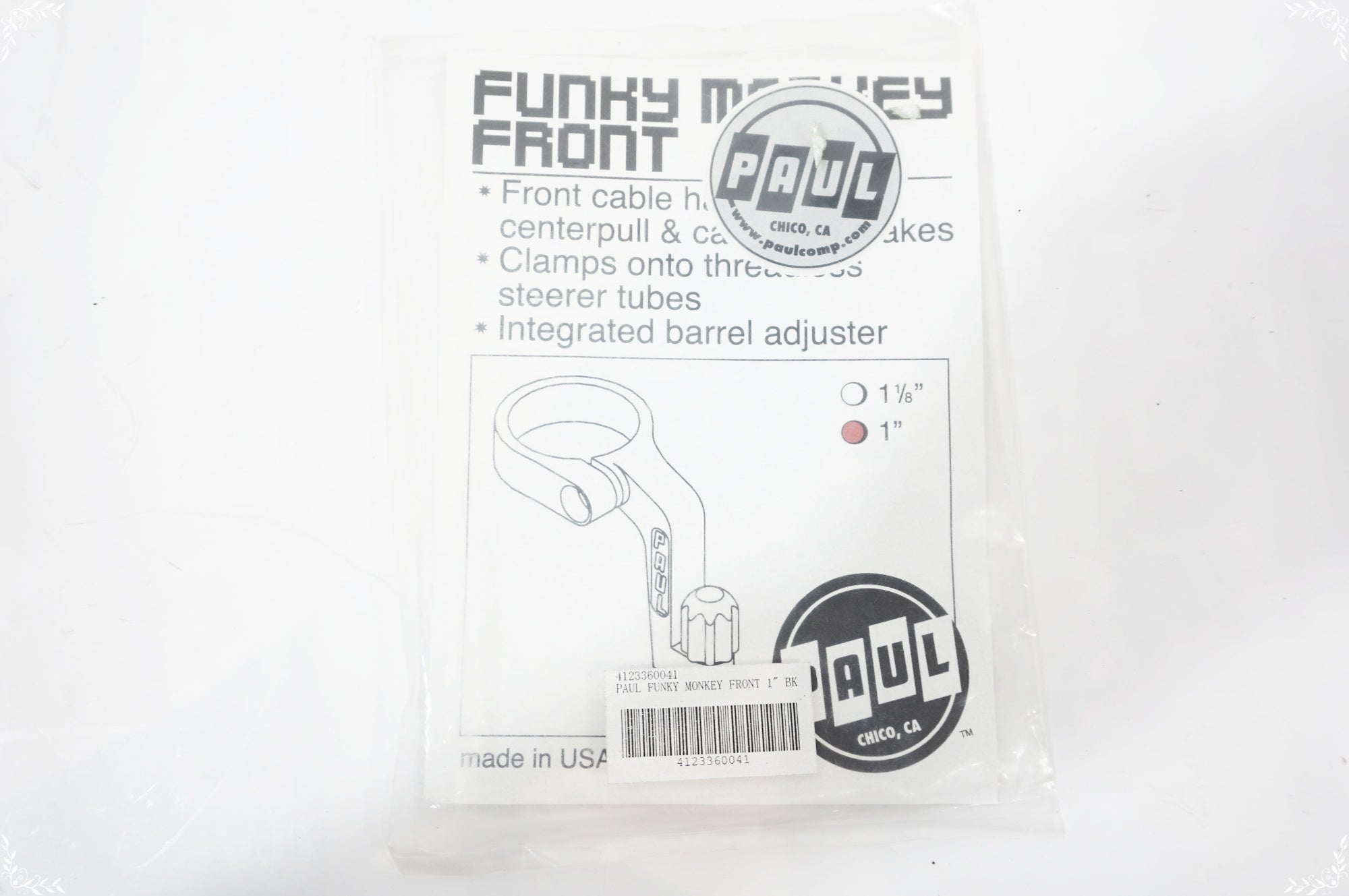 PAUL funky monkey front black ブレーキハンガー PAUL* funky monkey front (black) - BLUE LUG ONLINE STORE