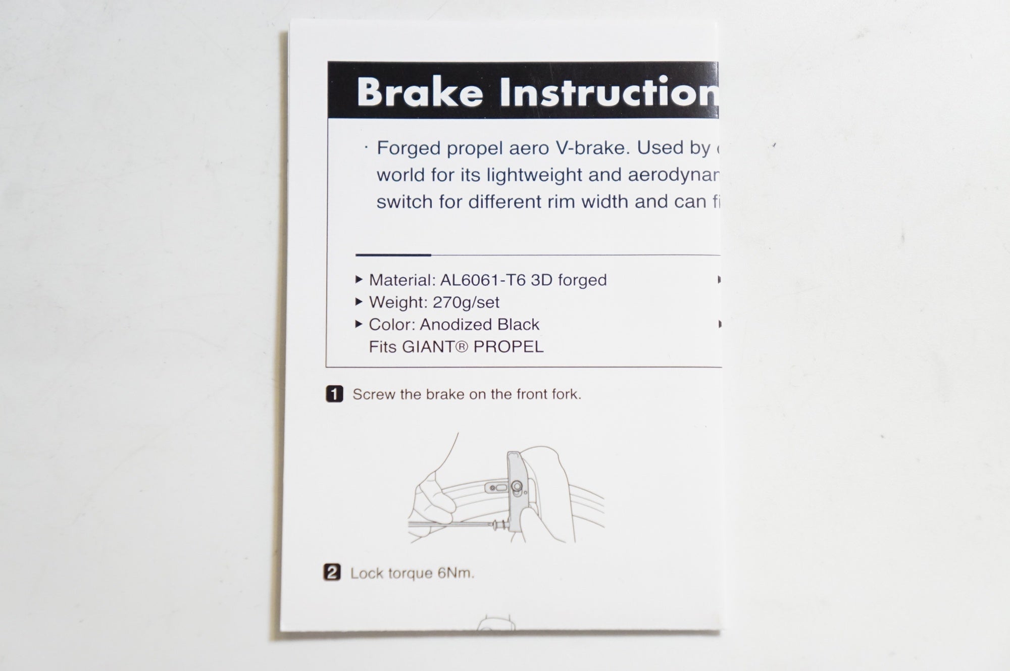 FOURIERS 「フォーリアーズ」 BR-S005 (GIANT PROPEL用) エアロVブレーキ / 熊谷本店