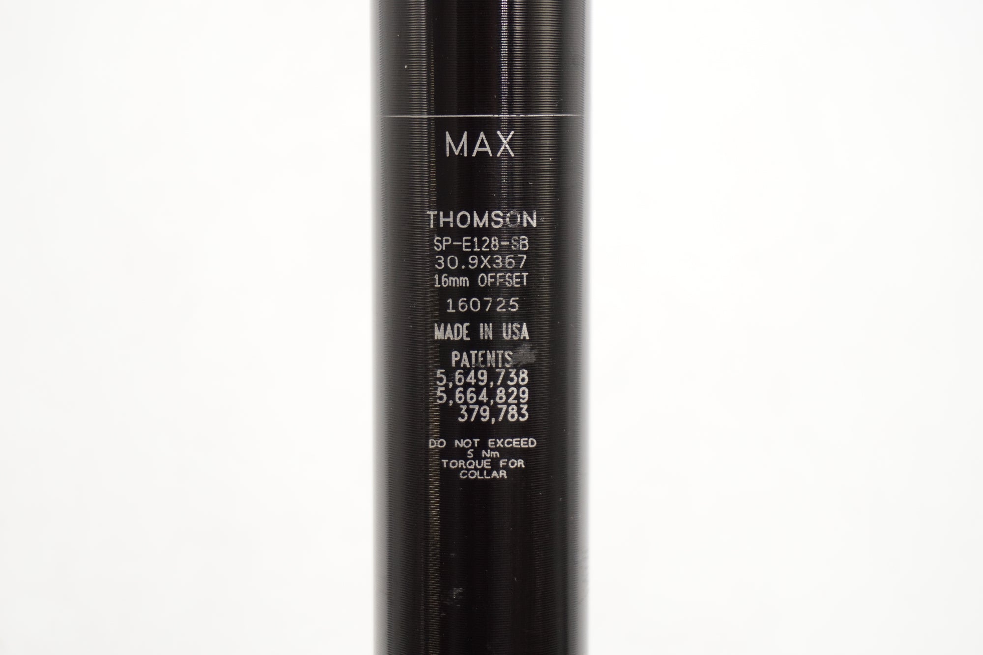 THOMSON 「トムソン」 ELITE SP-E128-SB Φ30.9 367mm シートポスト