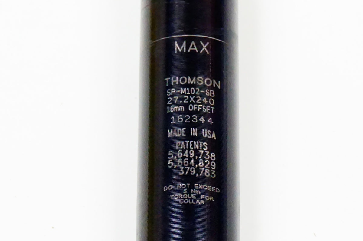 THOMSON 「トムソン」 MASTERPEACE Φ27.2 240mm シートポスト / 名古屋