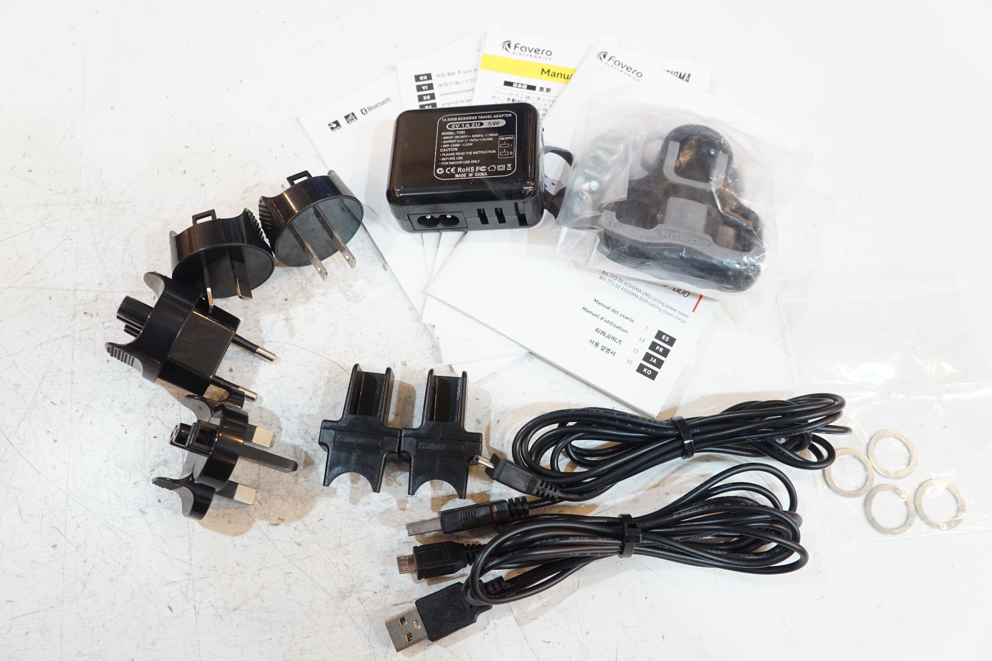 Favero Assioma パワーメーター ペダル 美品 充電コード付き FAVERO 「ファヴェロ」 ASSIOMA DUO パワーメーター ペダル