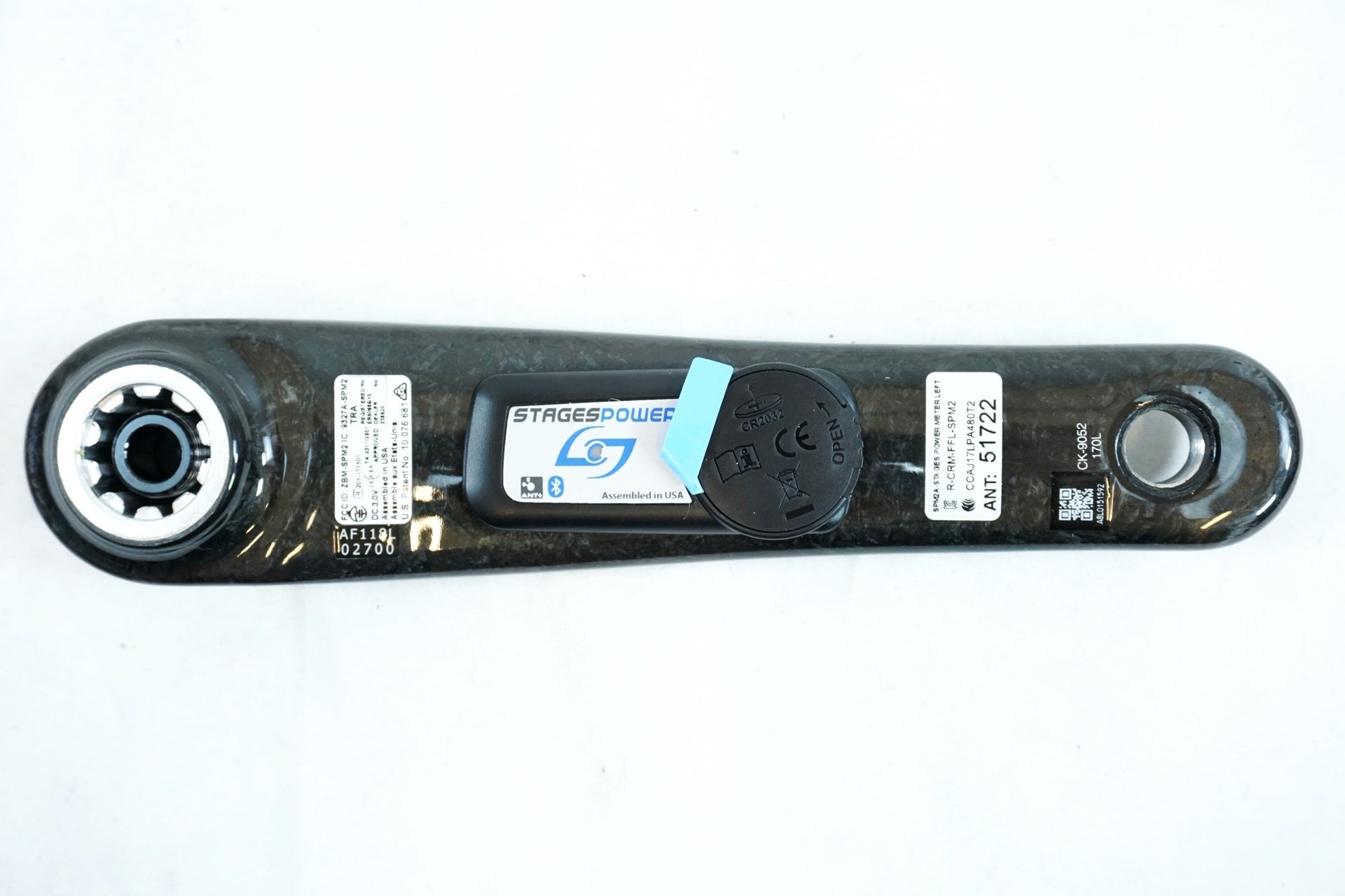 美品　STAGES パワーメーター　カーボン　GXP￼ 170mm SRAM 「スラム」 CARBON GXP STAGES 170mm パワーメータークランク