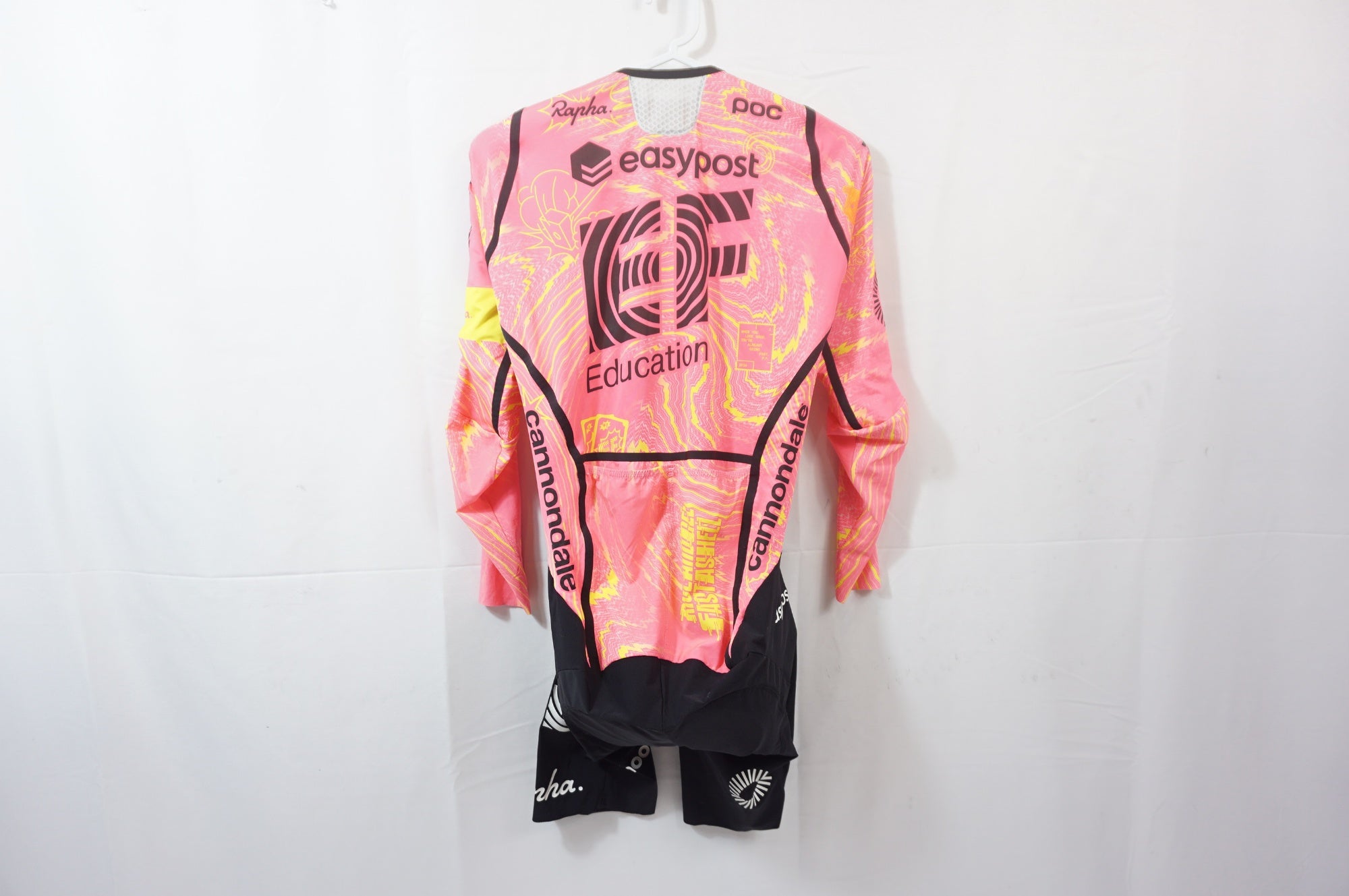 【未使用品】Rapha EF サイクルジャージ ホワイト/ピンク ラファEF Educationプロチームエアロジャージ Sサイズ