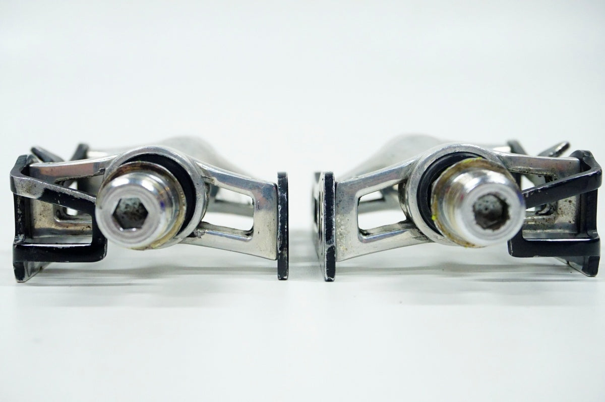 MKS Custom Nuevo Wide NJS Track Pedals: Black/Silver (New